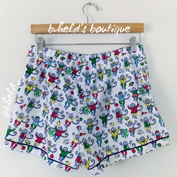 Roller Rabbit Back To School Monkey Polo Pajamas in Multi Medium (M) New NWT - Picture 14 of 17